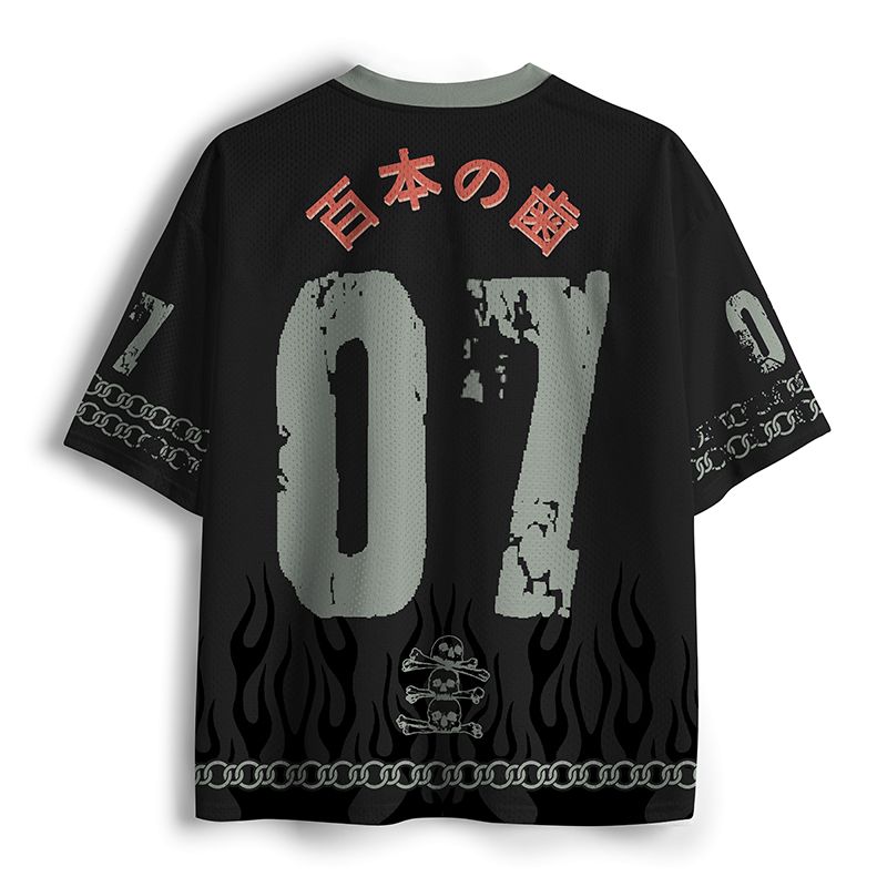 Kyoto-Lion Hundred-Fang Skull Mesh Jersey