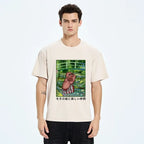 Kyoto-Lion A New Addition To Monet's Garden Washed T-Shirt