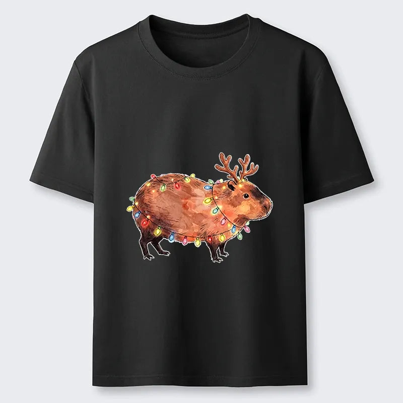 Kyoto-Lion Christmas Capybara Glow Classic T-Shirt