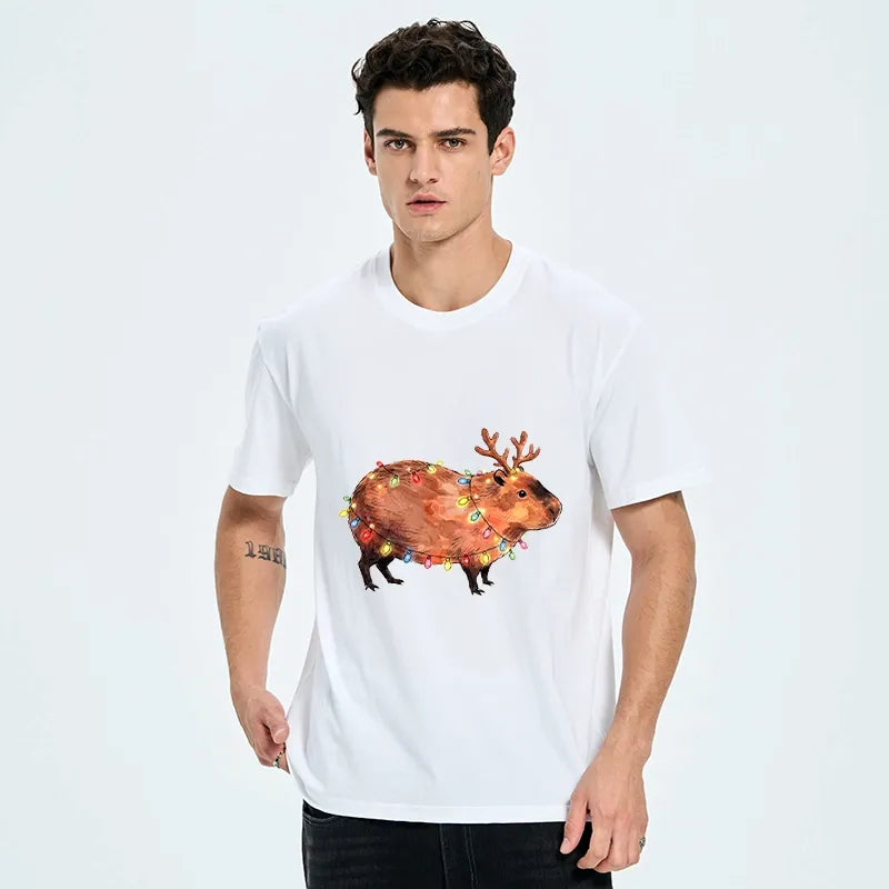 Kyoto-Lion Christmas Capybara Glow Classic T-Shirt