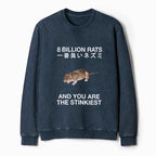 Kyoto-Lion World's Stinkiest Rat Washed Terry Sweatshirt