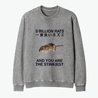 Funny washed terry sweatshirt free shipping