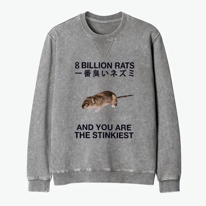 Funny washed terry sweatshirt free shipping