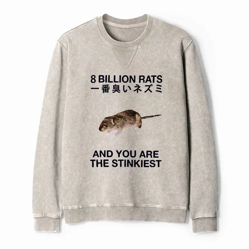 Funny washed terry sweatshirt free shipping