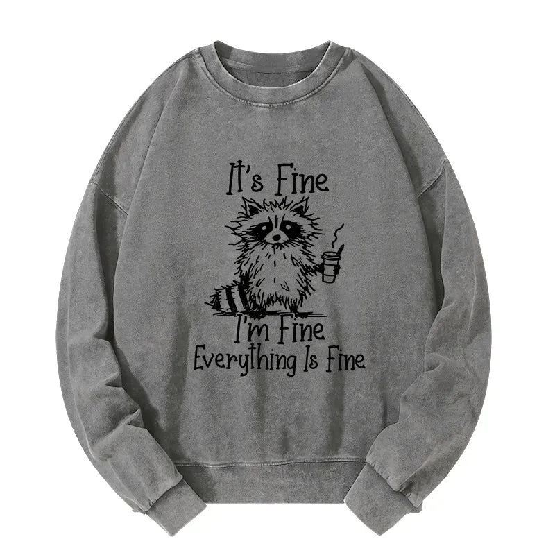 Washed Sweatshirt for Streetwear on Sale