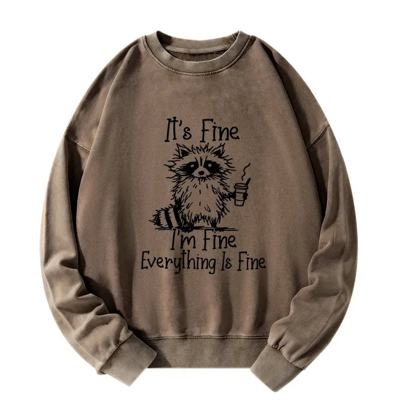 Funny Raccoon Sweatshirt for Daily Wear