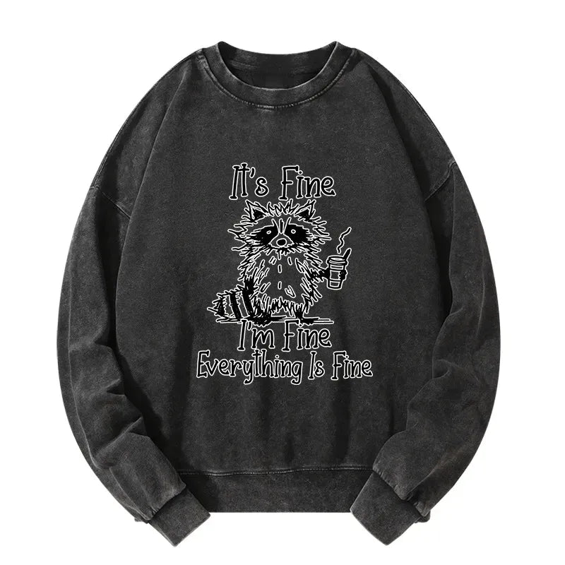 Washed Sweatshirt for Streetwear on Sale