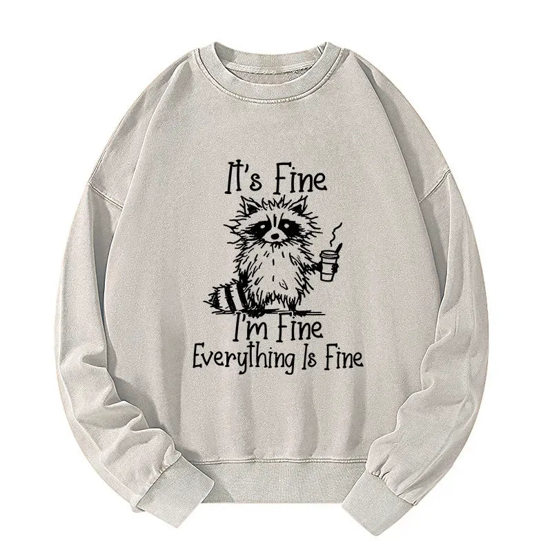 Washed Sweatshirt for Streetwear on Sale