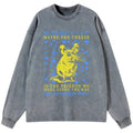 Kyoto-Lion My Friend Is Cheese Washed Long Sleeve T-Shirt
