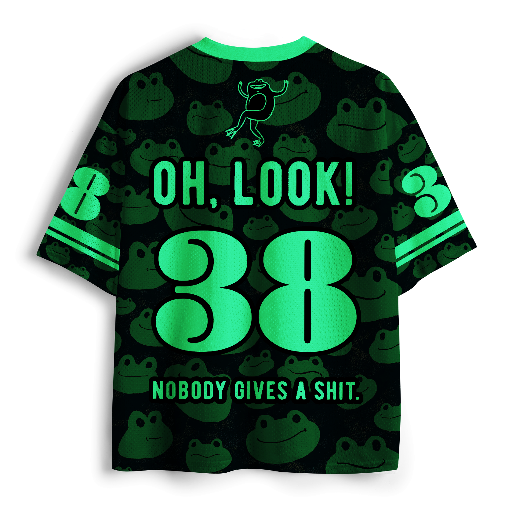 Sarcastic Neon Frog Mesh Jersey for Summer