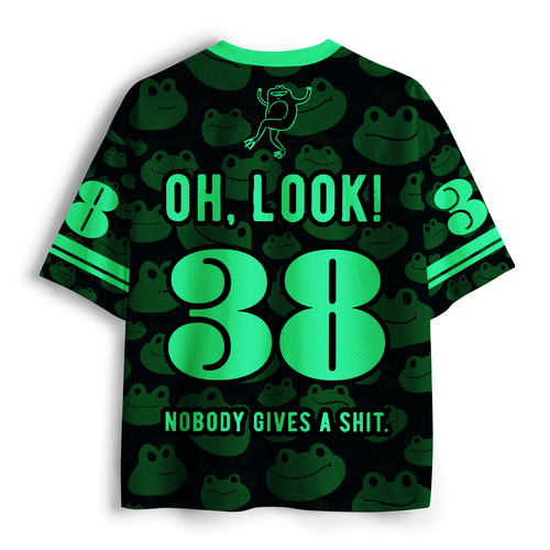 Sarcastic Neon Frog Mesh Jersey for Summer