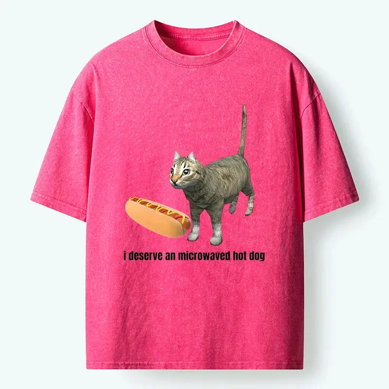 Microwaved hot dog graphic tee on sale