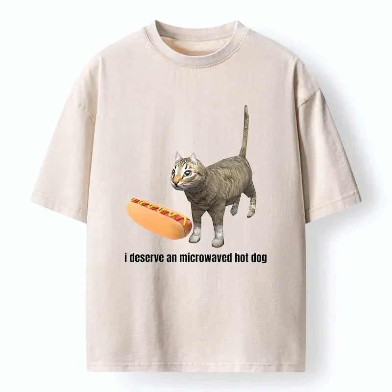 Microwaved hot dog graphic tee on sale
