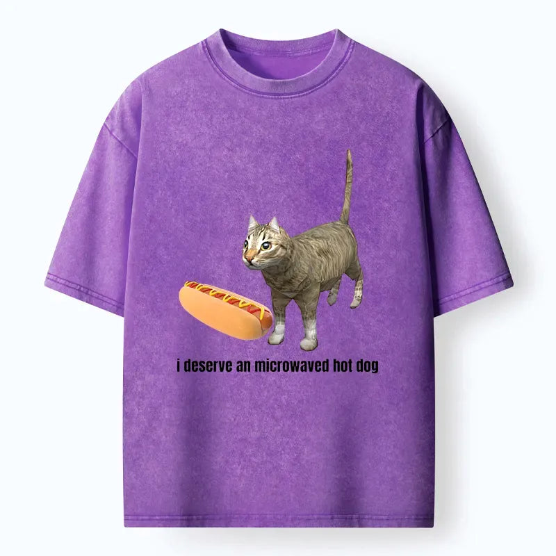 Microwaved hot dog graphic tee on sale