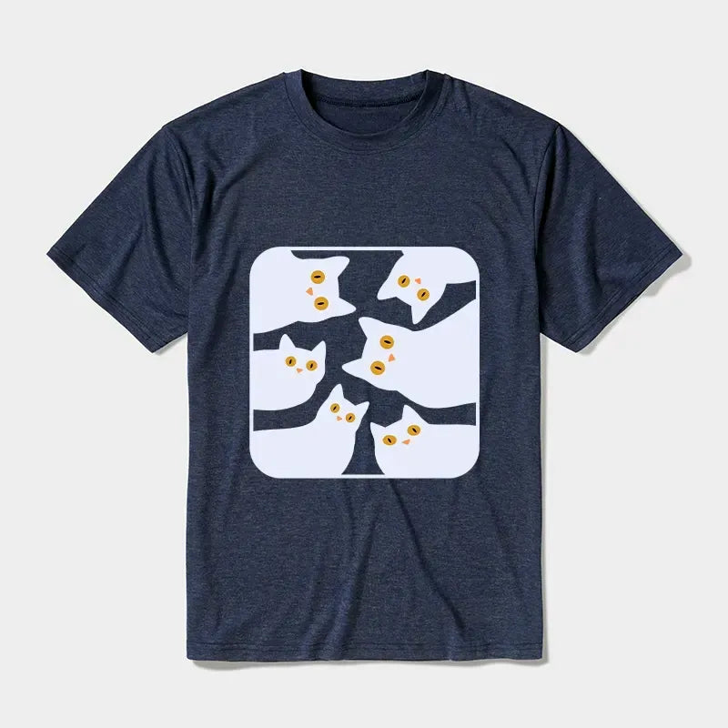 Unisex cat t-shirt for summer vacation