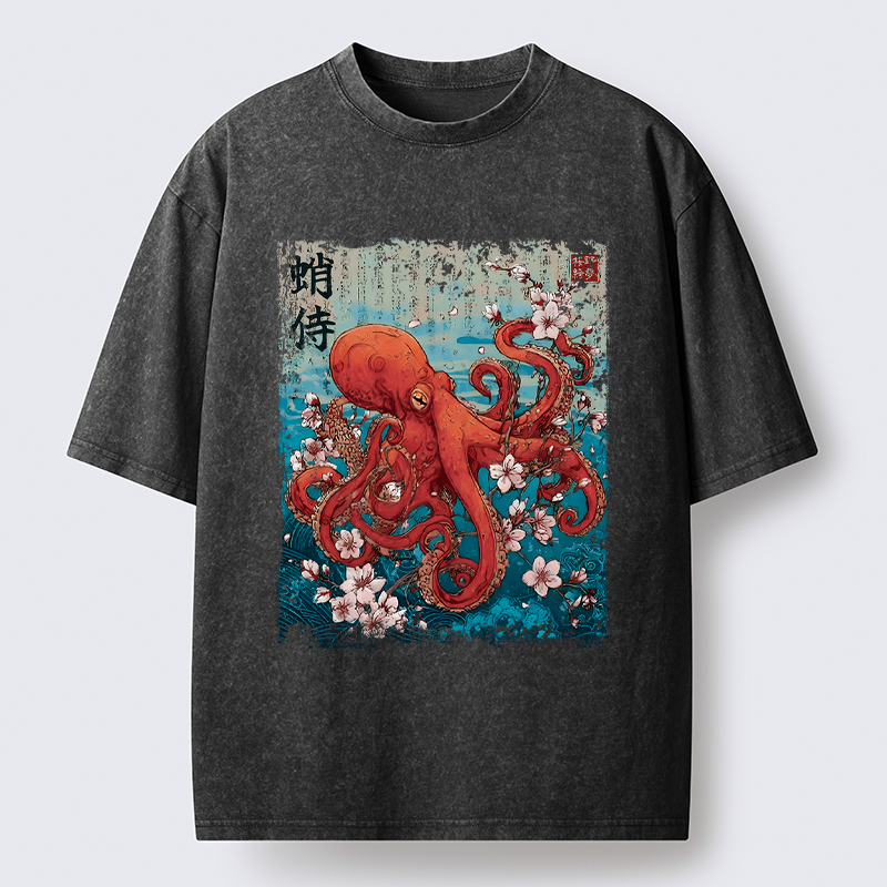 Vintage Eight-Armed Samurai Tee Daily Wear