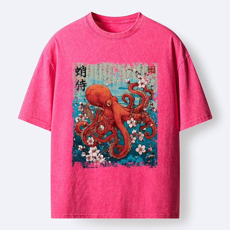Kyoto-Lion The Eight-Armed Samurai Washed T-Shirt