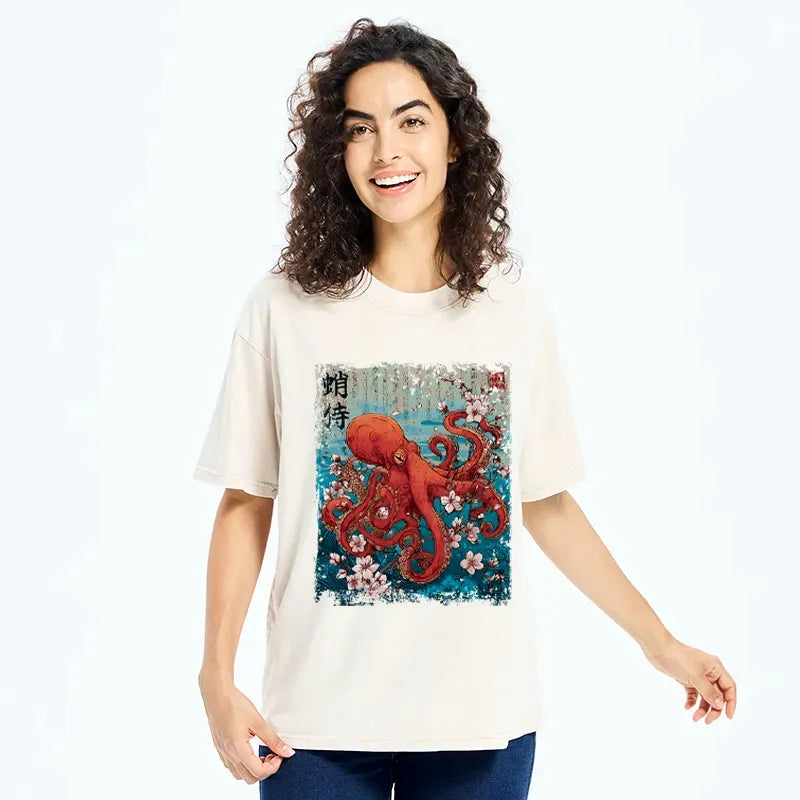 Vintage Eight-Armed Samurai Tee Daily Wear