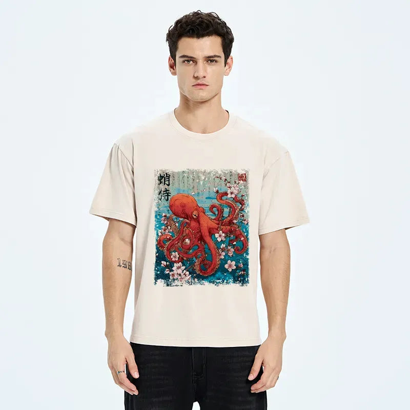 Vintage Eight-Armed Samurai Tee Daily Wear