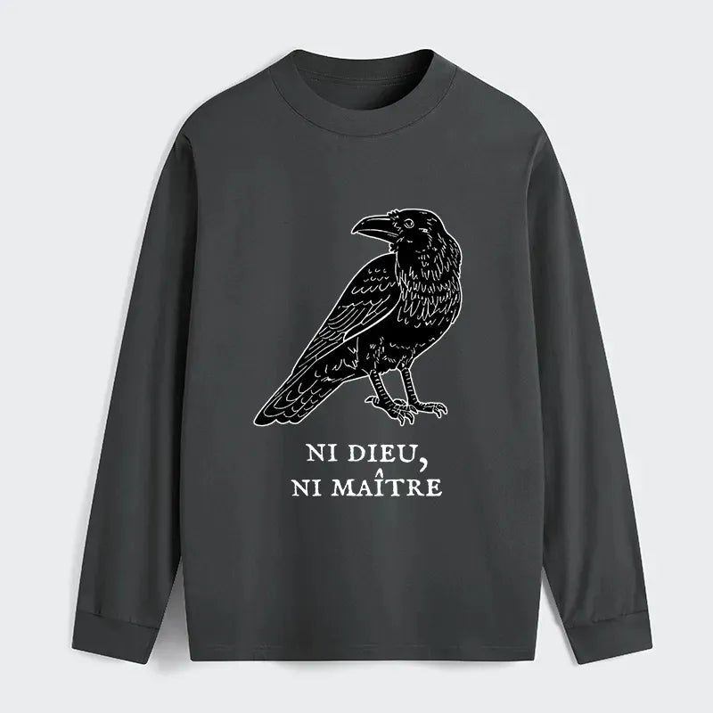japanese crow long sleeve t-shirt