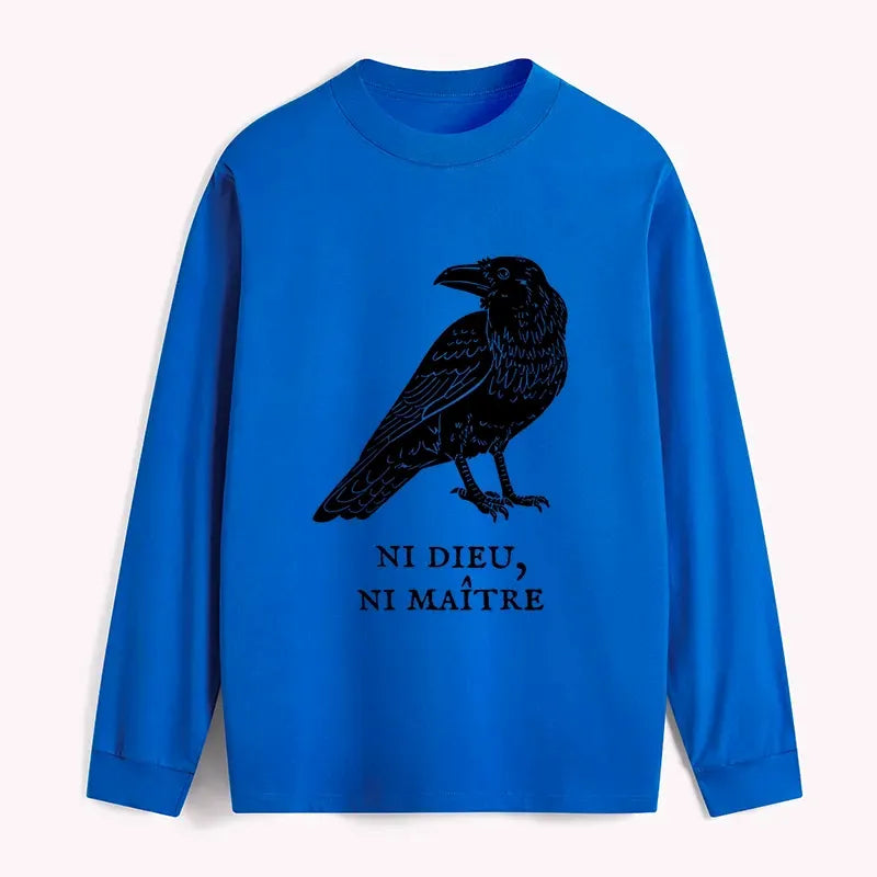 comfortable crow graphic t-shirt