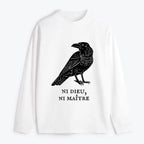 comfortable crow graphic t-shirt