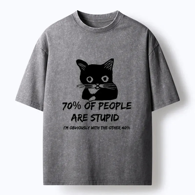 Kyoto-Lion Opinionated Funny Washed T-Shirt