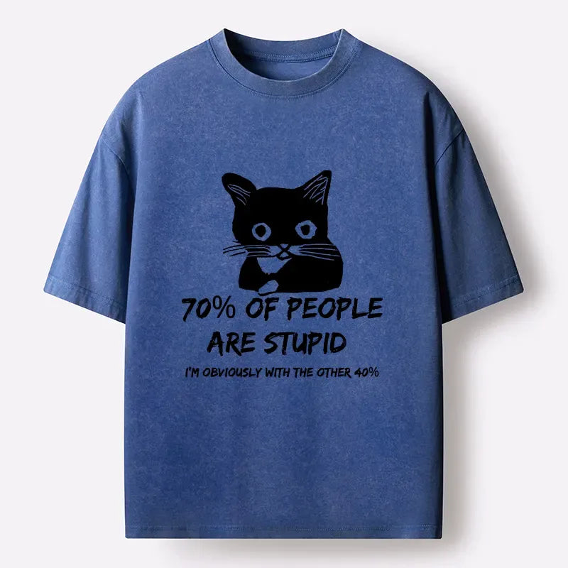 Kyoto-Lion Opinionated Funny Washed T-Shirt