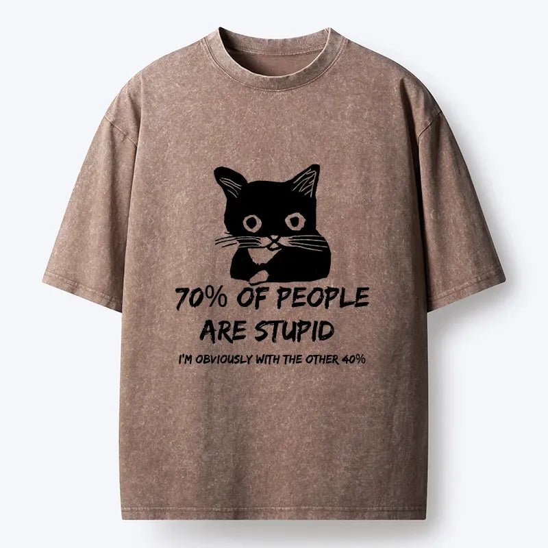 Kyoto-Lion Opinionated Funny Washed T-Shirt