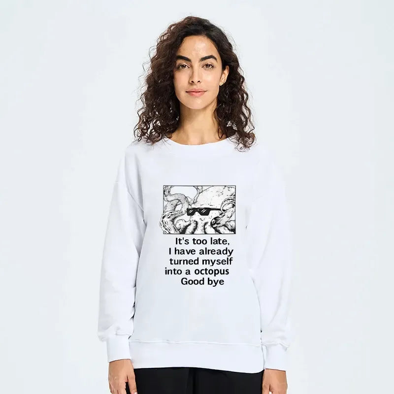 Kyoto-Lion Octopus Meme I Disappeared Completely Classic Sweatshirt