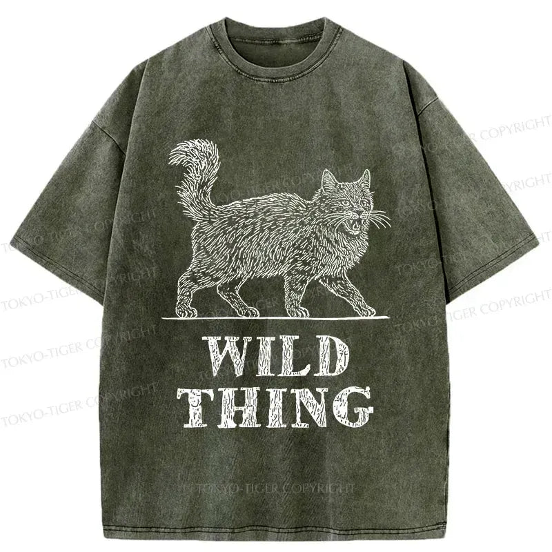 Japanese Wild Cat Washed T-Shirt