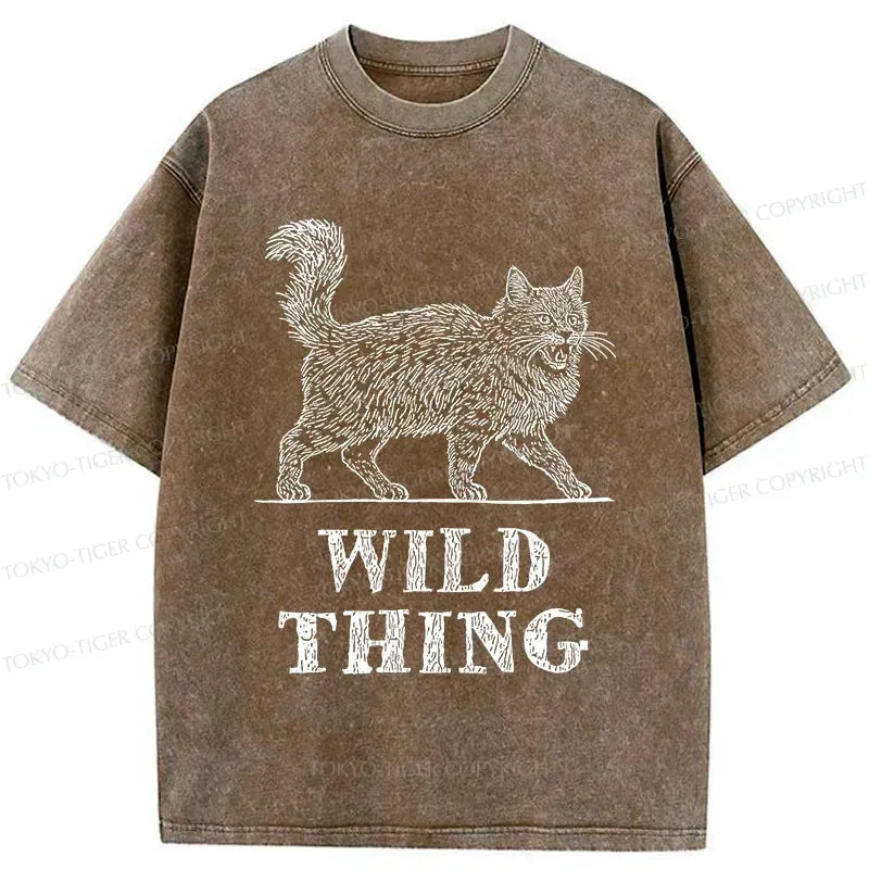 Kyoto-Lion Wild Cat Washed T-Shirt