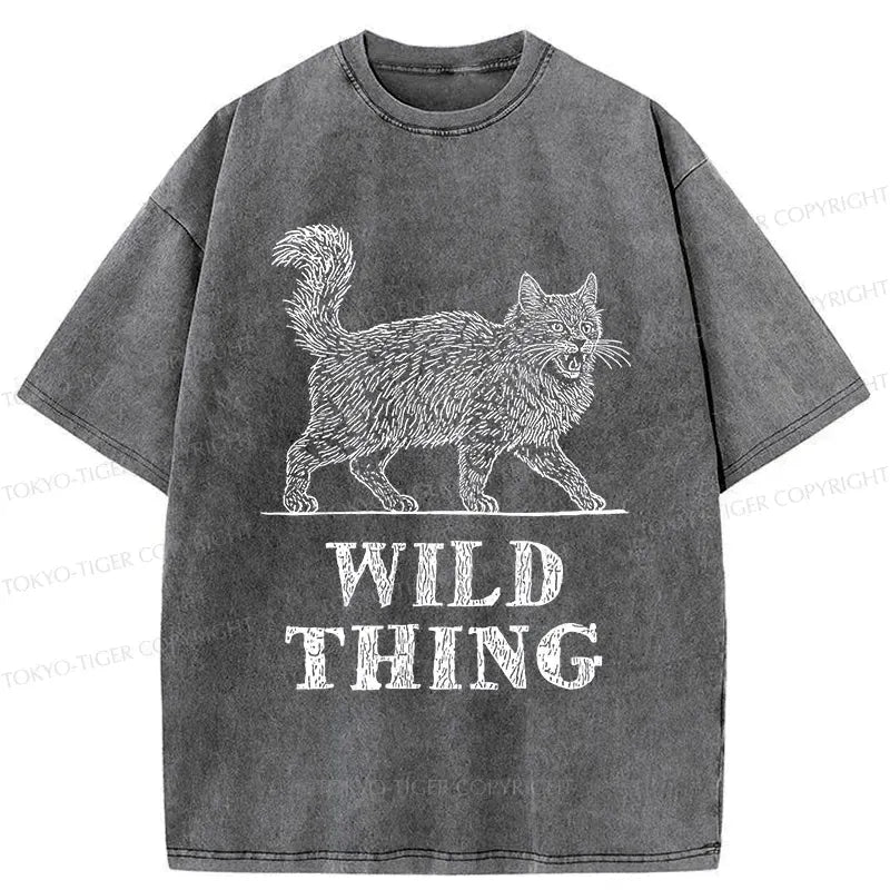 Japanese Wild Cat Washed T-Shirt