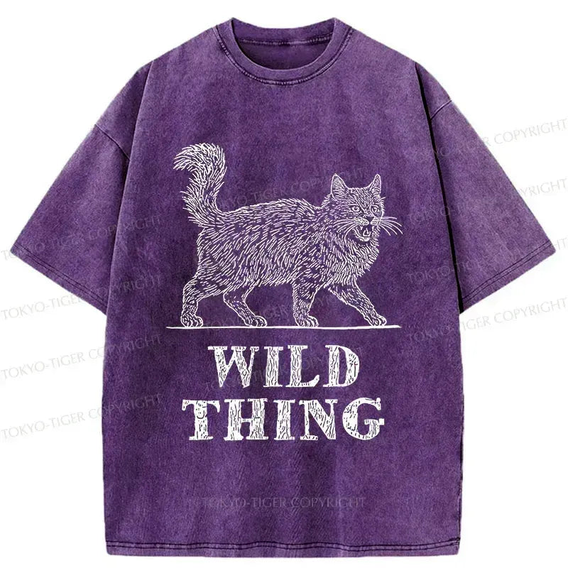 Washed Japanese Cat T-Shirt Free Shipping