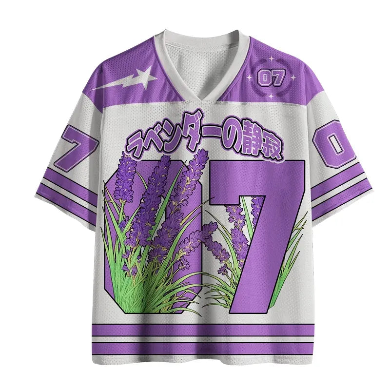 Japanese streetwear mesh jersey on sale