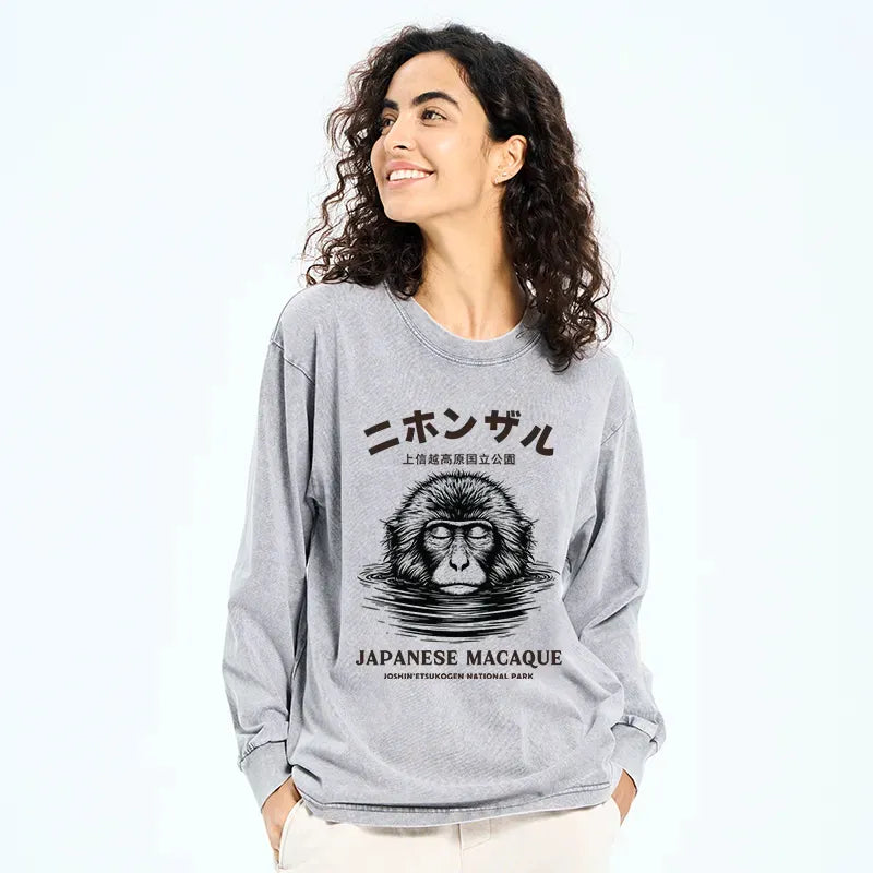 Macaque Monkey Japanese T-Shirt for Men