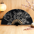 vintage Kyoto lion hand fan design