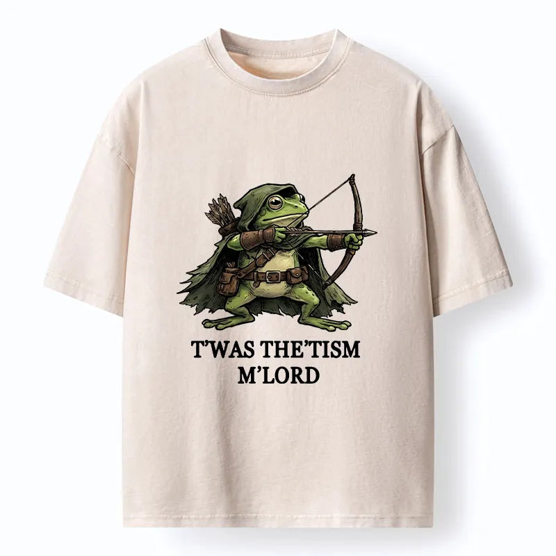 Kyoto-Lion Funny Autism Archer Frog Meme Washed T-Shirt