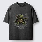 Kyoto-Lion Funny Autism Archer Frog Meme Washed T-Shirt