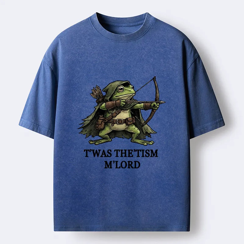 Kyoto-Lion Funny Autism Archer Frog Meme Washed T-Shirt
