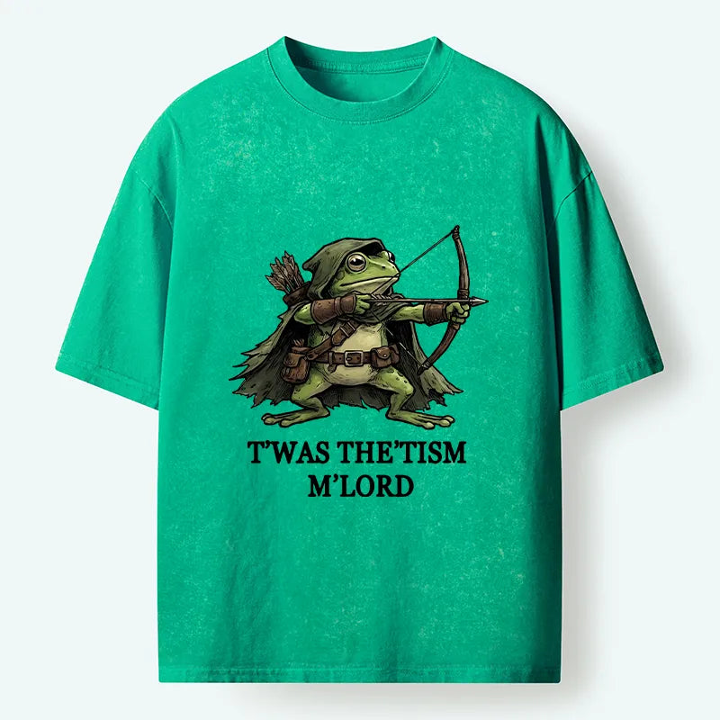 Kyoto-Lion Funny Autism Archer Frog Meme Washed T-Shirt