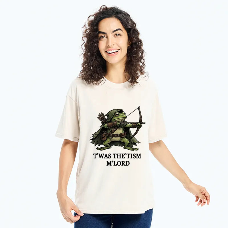 Kyoto-Lion Funny Autism Archer Frog Meme Washed T-Shirt