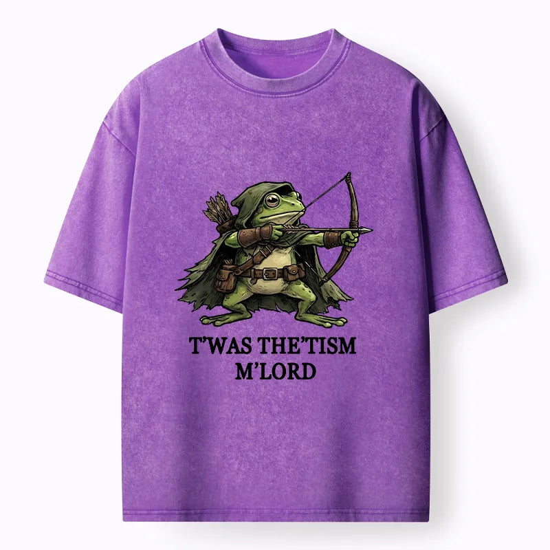 Kyoto-Lion Funny Autism Archer Frog Meme Washed T-Shirt