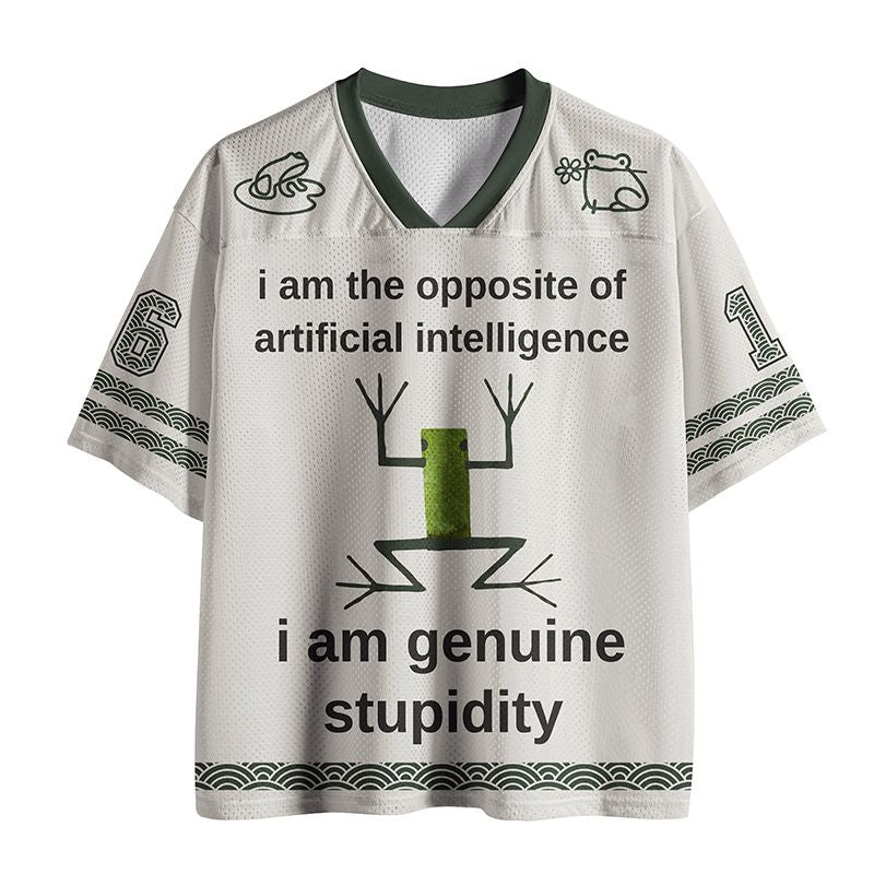 Funny Japanese Streetwear Mesh Jersey