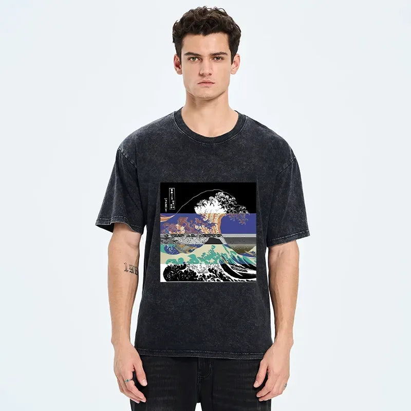Ukiyo-e Wave T-Shirt for Summer