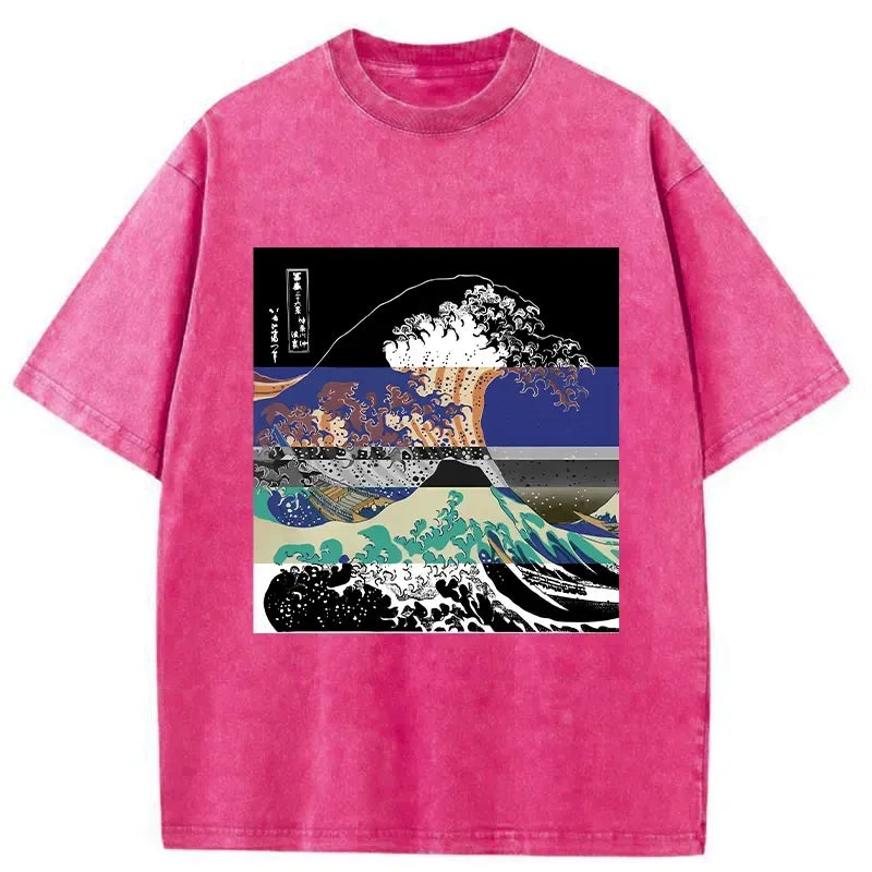Japanese Vintage Washed T-Shirt for Streetwear