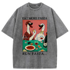 Kyoto-Lion Washed T-Shirt for Streetwear