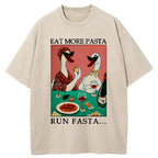 Kyoto-Lion Washed T-Shirt for Streetwear
