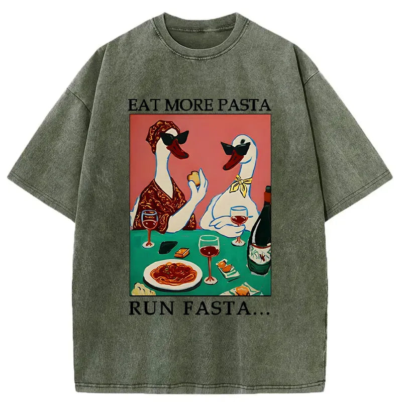 Kyoto-Lion Washed T-Shirt for Streetwear