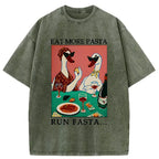 Kyoto-Lion Washed T-Shirt for Streetwear